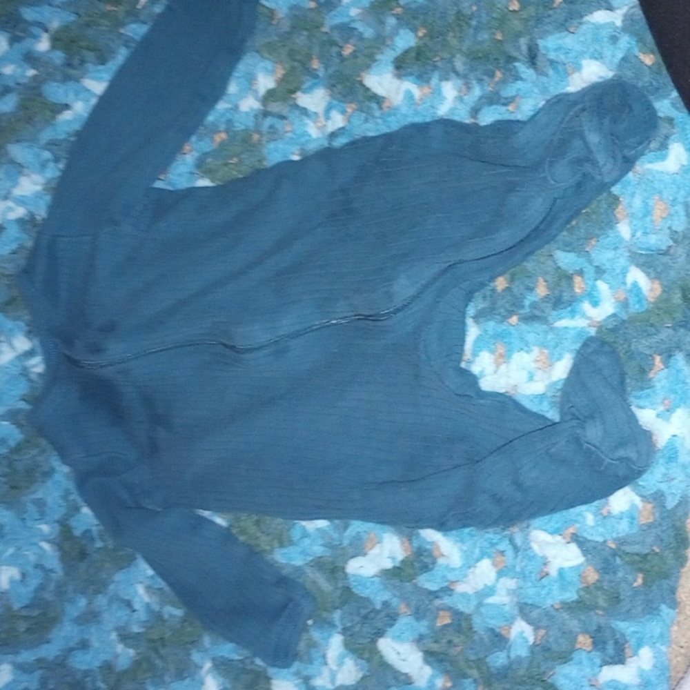 Teal footie pajama